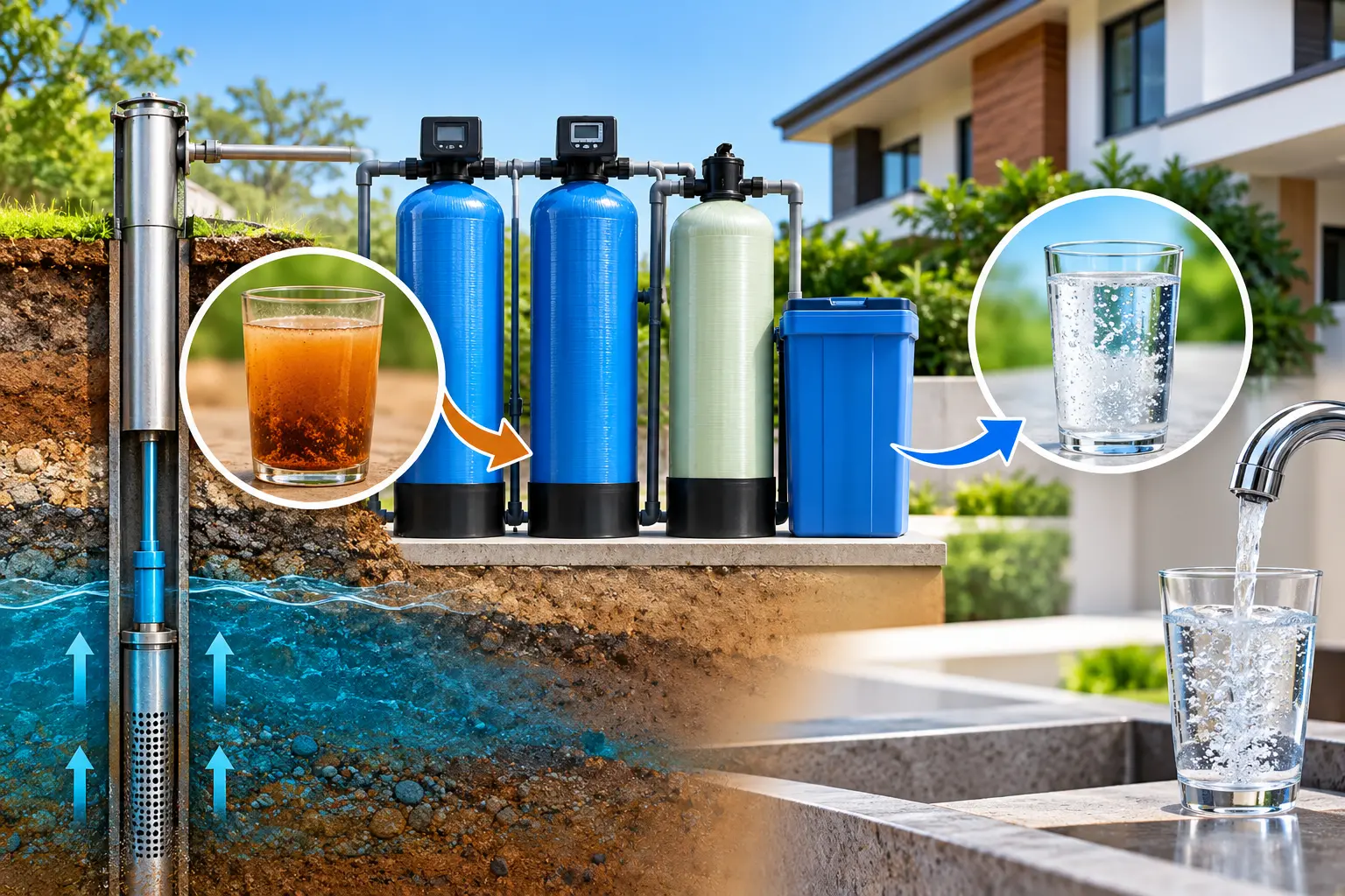 Iron Removal System for Borewell Water Treatment